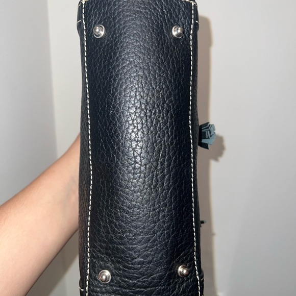 Dooney & Bourke Black Pebbled Leather Satchel - Picture 5 of 8